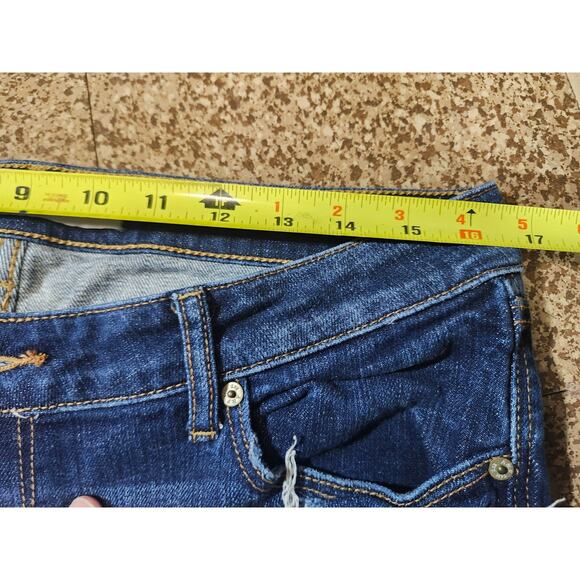 Abercrombie & Fitch Causal Y2K Revival 12R (34x31) Distressed Straight Mid-Rise - Picture 3 of 8